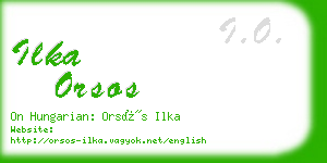 ilka orsos business card