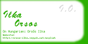 ilka orsos business card